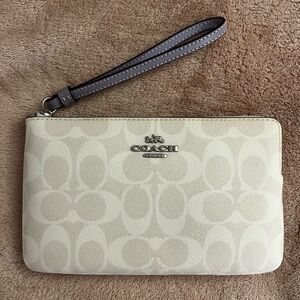 Coach Beige Wristlet